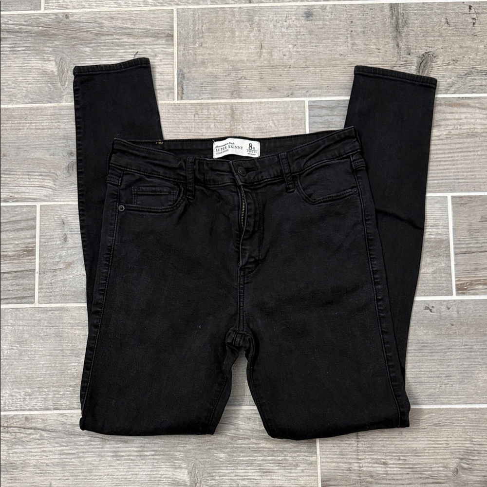 A&F Women's Dark Jeans Super Skinny High Rise